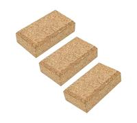 SCOTTCHEN Cork Sanding Block, Cork Punching Pad,Cork Sewing Block, 4-1/4" x 2-3/8" x 1-3/16", Hand Sanding Tool for Woodworking, Furniture Repair, Leather Craft - 3 Pack