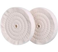 scottchen PRO Buffing Polishing Wheel 6 inch Extra Thick (70 Ply) For Bench Grinder With 1/2" Arbor Hole -2 Pcs