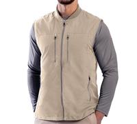SCOTTeVEST 101 Vest for Men - 9 Hidden Pockets - Water Repellent for Travel & More, Khaki, XXL