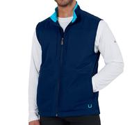SCOTTeVEST Best Travel Vest for Men - 26 Hidden Pockets - Water Repellent for Travel & More, Midnight Blue/Aqua, 3XL