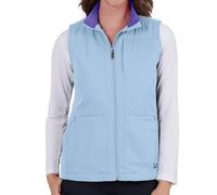 SCOTTeVEST Best Travel Vest for Women - 24 Hidden Pockets - Water Repellent for Travel & More, Slate Blue/Grape, Large