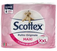 Scottex Original Clean Toilet Paper, 4 Rolls