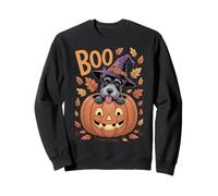 Scottie costume on Pumpkin Halloween Scottish Terrier Sweatshirt