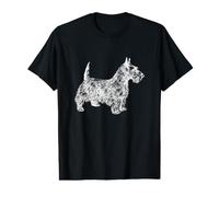 Scottie Dog Lover Line Art Illustration Scottish Terrier Value Graphic T-Shirt
