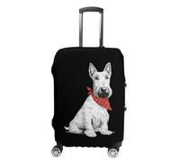 Scottie Dog Luggage Cover Washable Suitcase Protector Anti-Scratch Suitcase Covers Fits 18-32 Inch XL