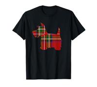 Scottie Dog Scottish Terrier Royal Stewart Tartan Red Plaid T-Shirt