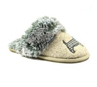 Scottie III Faux Fur Lined Slippers Lazy Dogz Beige 6