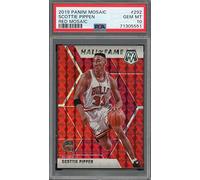 Scottie Pippen 2019 Panini Mosaic Red Prizm Basketball Card #292 Graded PSA 10