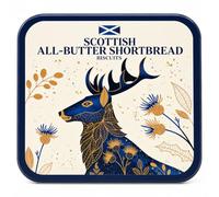 Scottish All Butter Shortbread Biscuits 500g - Traditional Butter Biscuit Assortment in Decorative Stag Design Keepsake Tin, Sweet Treats for Tea Time, Christmas Gifting & Sharing