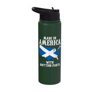 Scottish American Funny Scotland Pride Stainless Steel Insulated Water Bottle