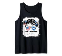 Scottish and American America Scotland USA Flag Kids Girl Tank Top