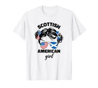 Scottish And American America Scotland Usa Flag Kids Girls T-Shirt