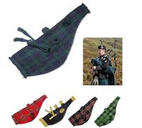 Scottish Bagpipe Cover Highland Air Bag Tartan with Cord Military band Accessory, Irish