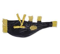 Scottish Bagpipe Cover Highland Air Bag Tartan with Cord Military band Accessory, Velvet Black