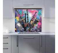 Scottish Bagpipes Splashart Kitchen Splashback Warren Reed - Designer Multi 900mm x 650mm