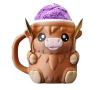 Scottish Beef Pint Holder, Cute Cow Pint Stand, Frost Resistant, with Spoon Bowl and Snack Drawer, Ideal for Family Gatherings, Patio Parties and Dessert Sessions