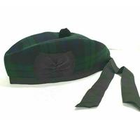SCOTTISH BLACKWATCH TARTAN GLENGARRY HAT (Size: 55 cm)