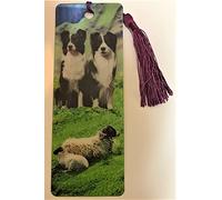 Scottish Border Collie Sheepdog and Sheep Lenticular Bookmark Ruler