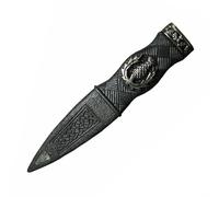 Scottish Budget Safety Dummy Sgain Dubh - Bladeless Design with Thistle Badge - Traditional Wear Sgian Dubh - Antique & Nikel (Antique)