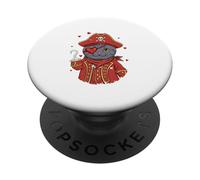Scottish Cat As Pirate Valentine's Day Matching Owner Kids PopSockets Adhesive PopGrip
