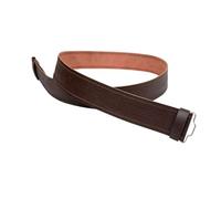 Scottish Celtic Leather Kilt Belt, Brown, Embossed Masonic, Thistle and Lion Rampant Design (Celtic Knots, XXL (49"-54"))