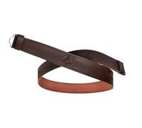 Scottish Celtic Leather Kilt Belt, Brown, Embossed Masonic, Thistle and Lion Rampant Design (Masonic, M (31"-36"))