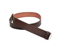 Scottish Celtic Leather Kilt Belt, Brown, Embossed Masonic, Thistle and Lion Rampant Design (Plain, XXL (49"-54"))