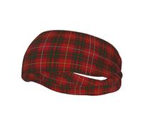 Scottish Clan Bruce Tartan Plaid Tartan Rotated Workout Headbands Non Slip Elastic Sweatbands for Men and Women