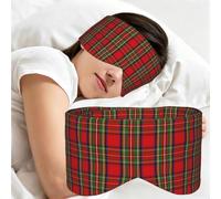 Scottish Clan Stewart Tartan Plaid, Sleep Mask for Home Travel, Full Eye Covers Light Blocking Eye Mask Sleep Eye and Ear Muffs
