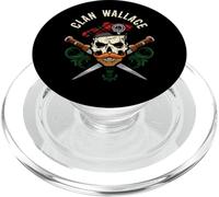Scottish Clan Wallace Surname Skull Dirks Tartan Badge PopSockets PopGrip for MagSafe