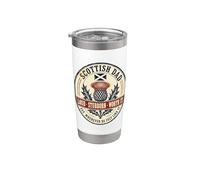 Scottish Dad Loud Stubborn Worth It Funny Scotland Thistle Stainless Steel Insulated Tumbler