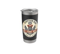 Scottish Dad Loud Stubborn Worth It Funny Scotland Thistle Stainless Steel Insulated Tumbler