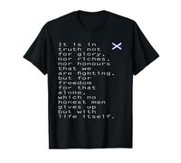 Scottish Declaration of Independence Quote Scotland Design T-Shirt