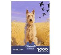 Scottish Deerhound 1000 Piece Puzzle Beautiful Decoration Puzzle Cute Dog Colourful,Fun,Challenging And Brainteasing Adults Jigsaw Puzzle Gifts for Men38x26cm/1000pcs
