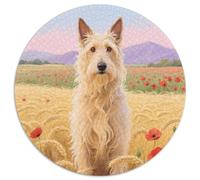 Scottish Deerhound 1000 Piece Round Puzzle for Adults Kids 14+ Cute Dog Jigsaws Creative Unique Challenge Games Impossible Hard Difficult Challenging Puzzles 1000pcs (67.5x67.5cm)