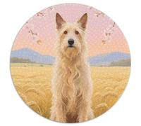 Scottish Deerhound 1000 Piece Round Puzzles For Adults And Kids Cute Dog Jigsaws Creative Unique Challenge Games Family Game 1000pcs (67.5x67.5cm)