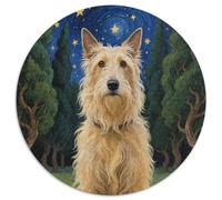 Scottish Deerhound 1000 Piece Round Puzzles for Adults Kids 14+ Cute Dog Jigsaws Creative Unique Challenge Games Family Game 1000pcs (67.5x67.5cm)