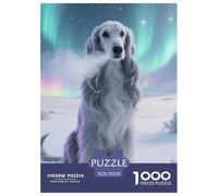 Scottish Deerhound 1000 Pieces for Adults Jigsaw Puzzles Beautiful Decoration Puzzle Pet Dog Challenging Puzzles Gifts for Men70x50cm/1000pcs