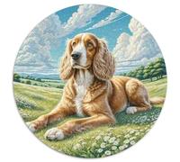 Scottish Deerhound 1000 Pieces Jigsaws Stress Reliever Difficult Challenge for Adults & Kids Puzzle Round Family Game Gifts (67.5x67.5cm)