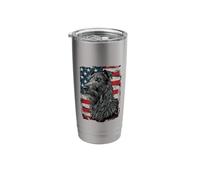 Scottish Deerhound American Flag Stainless Steel Insulated Tumbler