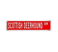 Scottish Deerhound Customized Metal Sign Vintage Dorm Signs Animal Lover Farm Room Decor for Men Aluminum Metal Sign for House Dining Room Lounge 4x18 Inch