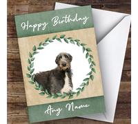 Scottish Deerhound Dog Green Animal Personalised Birthday Card - Personalised Birthday Card For Animal, Wildlife & Pet Lovers, Custom Animal Birthday Card