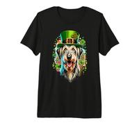 Scottish Deerhound Dog St Patricks Day Artwork Premium T-Shirt
