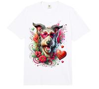 Scottish Deerhound Dog St Valentines Day Artwork Comfort Colors Adult Heavyweight T-Shirt