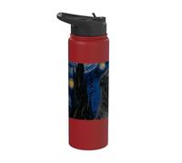Scottish Deerhound Dog Van Gogh Starry Night Stainless Steel Insulated Water Bottle