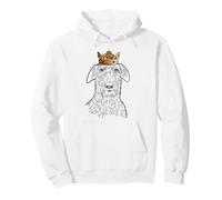 Scottish Deerhound Dog Wearing Crown Pullover Hoodie