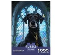 Scottish Deerhound Jigsaw Puzzles for Adults 1000 Beautiful Decoration Puzzle Pet Dog Challenging Puzzles Fun Present & Activity for Home38x26cm/1000pcs