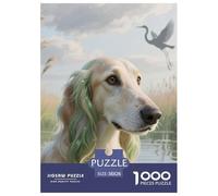 Scottish Deerhound Jigsaw Puzzles for Adults 1000 Beautiful Decoration Puzzle Pet Dog Puzzles for Adults Gifts for Men38x26cm/1000pcs