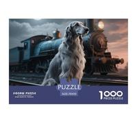 Scottish Deerhound Jigsaw Puzzles for Adults 1000 Educational Games Pet Dog Challenging Puzzles Gifts for Men70x50cm/1000pcs
