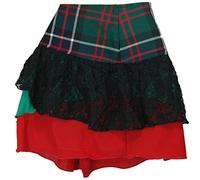 Scottish Designer Tartan Kilt Skirt (Goth Steampunk Psytrance Tribal) Red